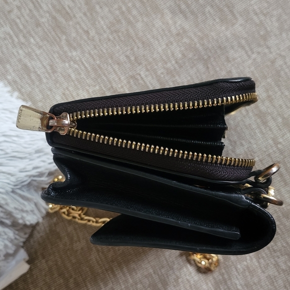 Furla Black and Gold Crossbody Bag with Aftermarket Chain - Picture 7 of 14